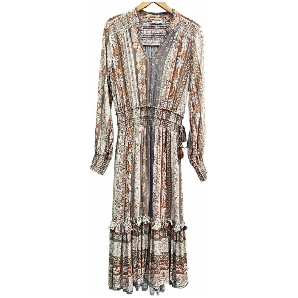 Faherty Smocked Prairie Dress - Size Small