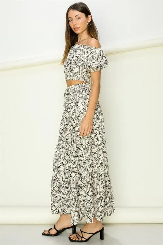 Over It Off The Shoulder Two Piece Maxi Dress