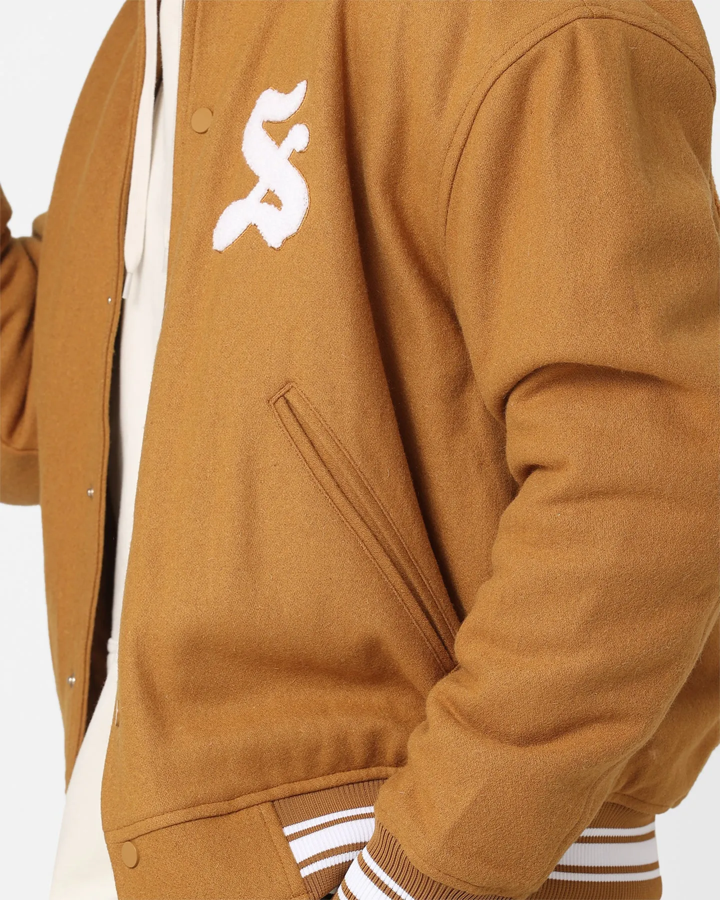 Stussy Varsity Jacket Khaki
